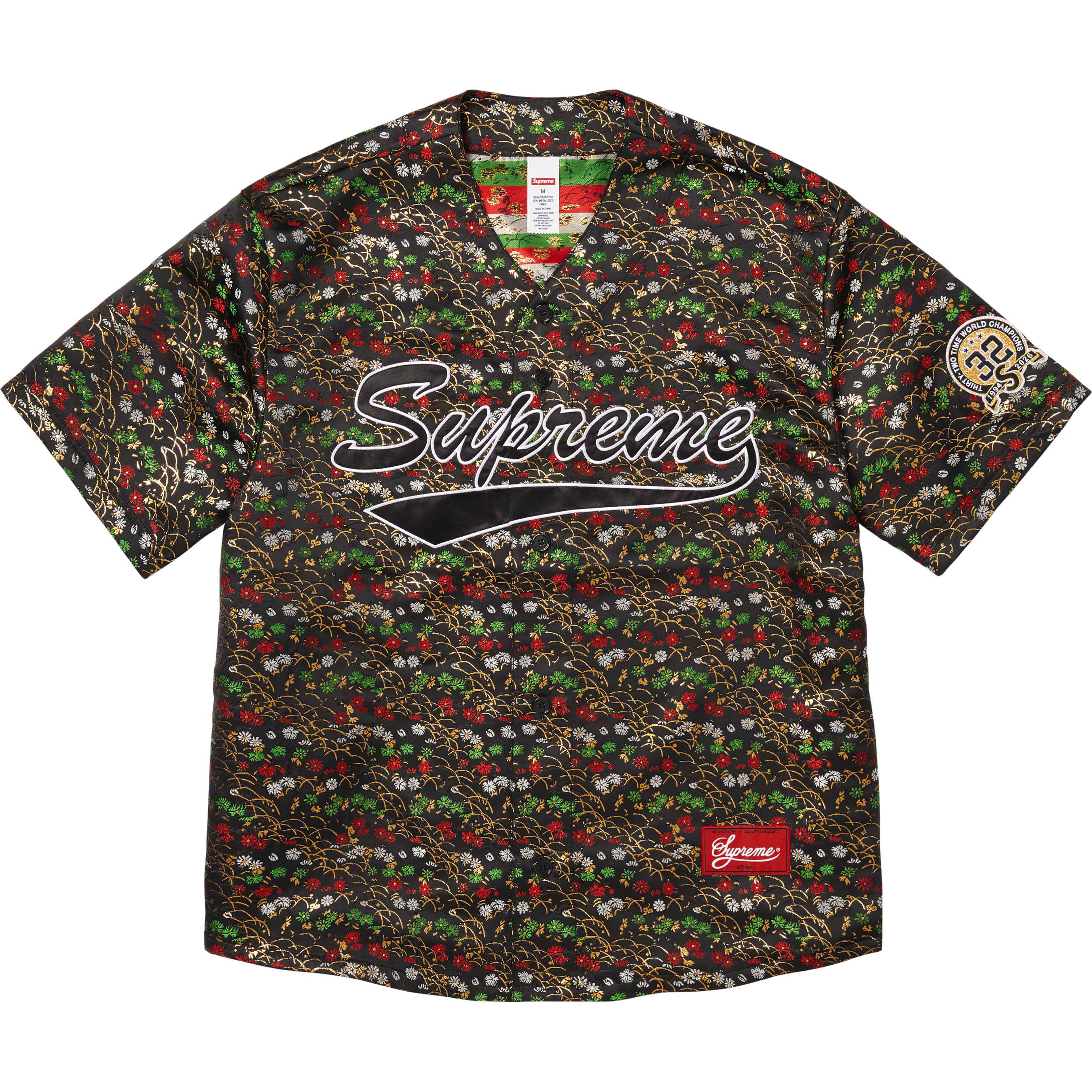 Floral Jacquard Baseball Jersey view 7